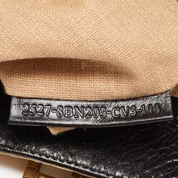 Pre Owned Fendi Natural/Black Woven Straw Twins Shopper Tote