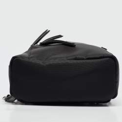 Pre Owned Fendi Black Nylon and Leather Mini Monster Eye Backpack