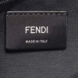 Pre Owned Fendi Black Nylon and Leather Mini Monster Eye Backpack