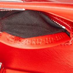 مملوكة مسبقًا Fendi Orange Leather Mini Peekaboo Top Handle Bag