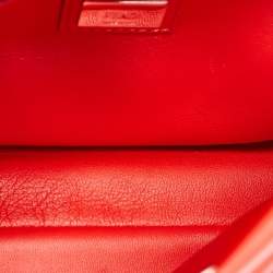 مملوكة مسبقًا Fendi Orange Leather Mini Peekaboo Top Handle Bag