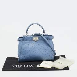 Pre Owned حقيبة فندي بيكابو جلد ثعبان وجلد سيليريا بيج ذات يد علوية