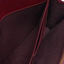 Pre Owned Fendi Burgundy Leather F is Fendi Wallet On Chain