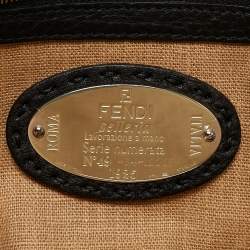 Pre Owned Fendi Black Selleria Leather Double Zip Satchel