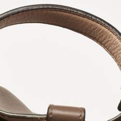 Pre Owned Fendi Brown Leather Large X Lite Peekaboo Top Handle Bag