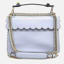 Fendi Blue Leather Fendi Can Eye Bag