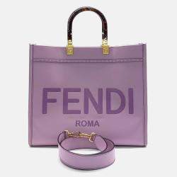 Pre Owned Fendi Purple Leather Fendi Sunshine Tote Bag