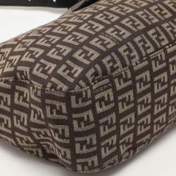 مملوكة مسبقًا Fendi Tobacco Zucchino Canvas and Leather Shoulder Bag
