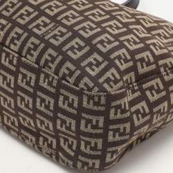 مملوكة مسبقًا Fendi Tobacco Zucchino Canvas and Leather Shoulder Bag