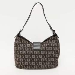 مملوكة مسبقًا Fendi Tobacco Zucchino Canvas and Leather Shoulder Bag