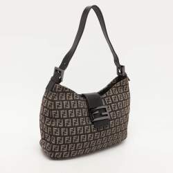 مملوكة مسبقًا Fendi Tobacco Zucchino Canvas and Leather Shoulder Bag