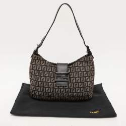 مملوكة مسبقًا Fendi Tobacco Zucchino Canvas and Leather Shoulder Bag