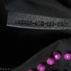 Fendi Black/Purple Nylon Karl Beaded Backpack