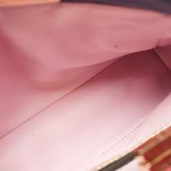 Pre Owned Fendi Blue/Pink Leather Mini Peekaboo Top Handle Bag