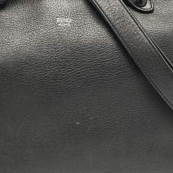 Pre Owned Fendi Black Leather Large By The Way Boston Bag