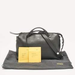 Pre Owned Fendi Black Leather Large By The Way Boston Bag