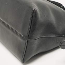 Pre Owned Fendi Black Leather Large By The Way Boston Bag