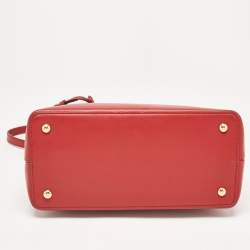 Pre Owned Fendi Red Leather Petite Sac 2jours Tote