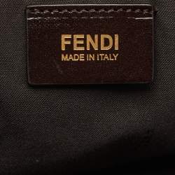 مملوكة مسبقًا Fendi Metallic Blue Nubuck Leather FF Tote