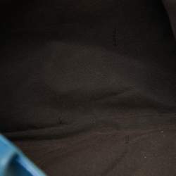 مملوكة مسبقًا Fendi Metallic Blue Nubuck Leather FF Tote