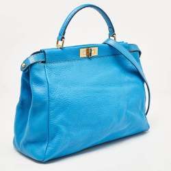 مملوكة مسبقًا حقيبة فندي بيكابو بيدز لينينغ جلد أسود/بيج يد علوية كبيرة