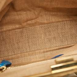 مملوكة مسبقًا حقيبة فندي بيكابو بيدز لينينغ جلد أسود/بيج يد علوية كبيرة