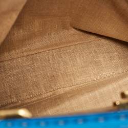 مملوكة مسبقًا حقيبة فندي بيكابو بيدز لينينغ جلد أسود/بيج يد علوية كبيرة