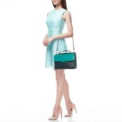 Fendi Tricolor Leather Small Demi Jour Top Handle Bag