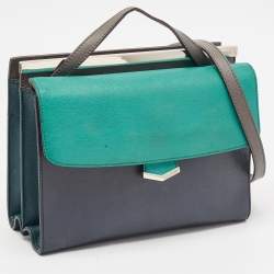 Fendi Tricolor Leather Small Demi Jour Top Handle Bag