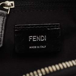 Fendi Black Nylon and Shearling Mini Dolce Lightbulb Backpack