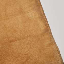 Pre Owned Fendi Tobacco Pequin Stripe Canvas Large Claudia Shoulder Bag