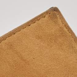 Pre Owned Fendi Tobacco Pequin Stripe Canvas Large Claudia Shoulder Bag