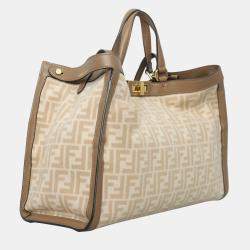 Fendi Peekaboo X-Tote FF Wool Shoulder Bag