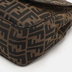 Fendi Tobacco Zucca Canvas Flap Crossbody Bag