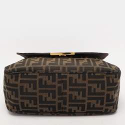 Fendi Tobacco Zucca Canvas Flap Crossbody Bag