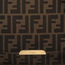 Fendi Tobacco Zucca Canvas Flap Crossbody Bag