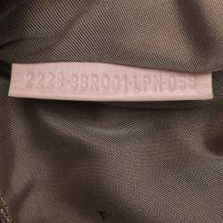 Pre Owned Fendi Light Pink Zucchino Canvas and Leather Mama Forever Shoulder Bag