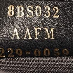 Pre Owned Fendi Tobacco/Black Zucca Embossed Leather FF Wallet On Chain