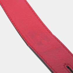 Pre Owned Fendi Red Leather Mon Tresor Bucket Bag