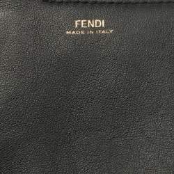 Pre Owned Fendi Black/Tobacco Zucca Coated Canvas and Leather Business 3 Pocket Crossbody Bag