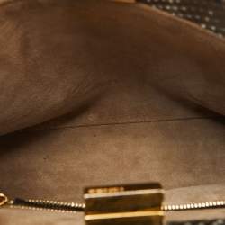 Pre Owned Fendi Multicolor Python Mini Peekaboo Top Handle Bag