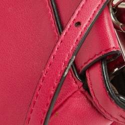 Fendi Pink Leather Micro Peekaboo Top Handle Bag