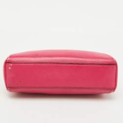 Fendi Pink Leather Micro Peekaboo Top Handle Bag