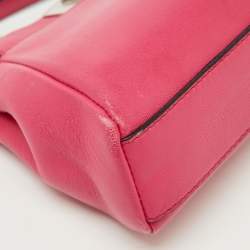 Fendi Pink Leather Micro Peekaboo Top Handle Bag