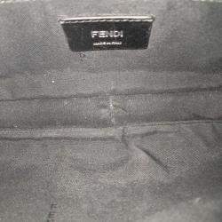 Fendi Black Brown Fabric Zucca belt bag