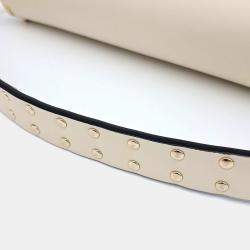 Fendi Beige Leather Baguette Shoulder Bag