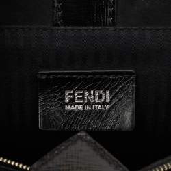 Pre Owned Fendi Black Patent Leather Petite 2Jours Tote