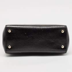 Pre Owned Fendi Black Patent Leather Petite 2Jours Tote