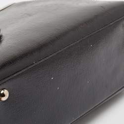 Pre Owned Fendi Black Patent Leather Petite 2Jours Tote