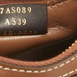 Fendi Brown/Cream Leather and Raffia Nano Fendigraphy Hobo